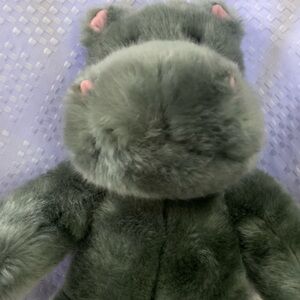 Bear Mills plush grey hippopotamus, 17 inches tall.